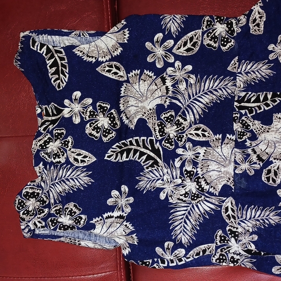 Joe Fresh Navy Blue & Cream Floral Dress - Picture 2 of 3